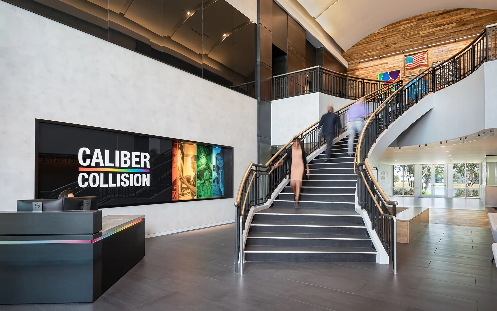 Lobby of Caliber headquarters in Lewisville, TX.