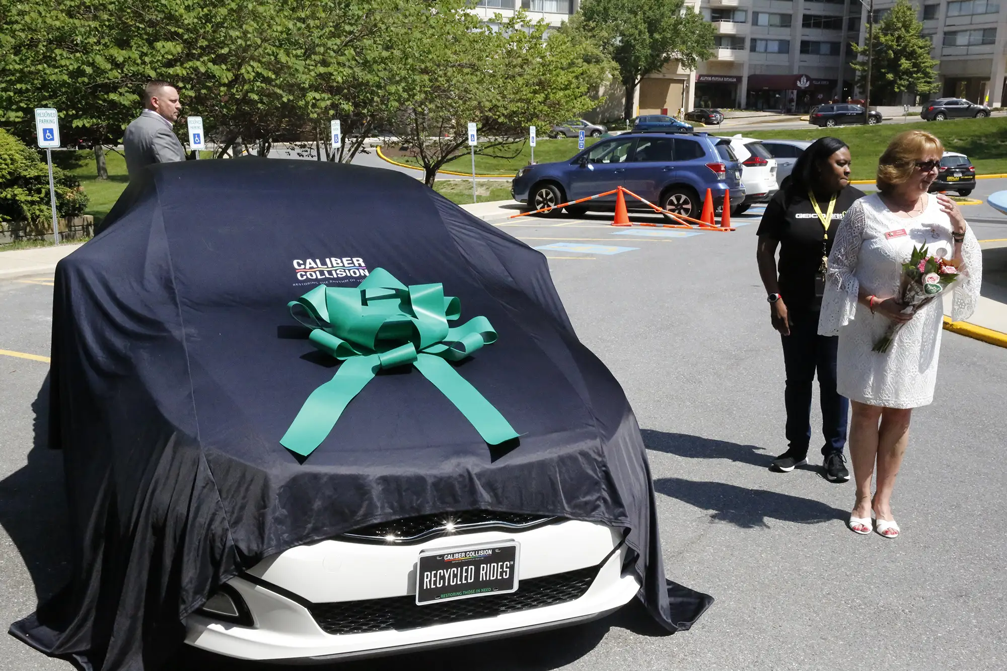 An NABC Recycled Ride vehicle ready for the unveiling to a deserving family.